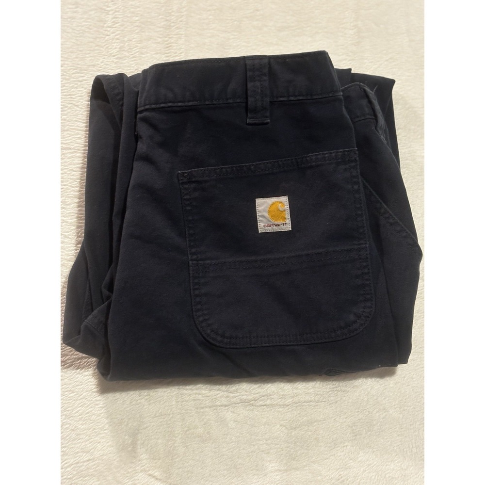 Carhartt BN2291-M Rugged Flex 38x31* Men Relaxed Fit Canvas Work Pants Navy Blue